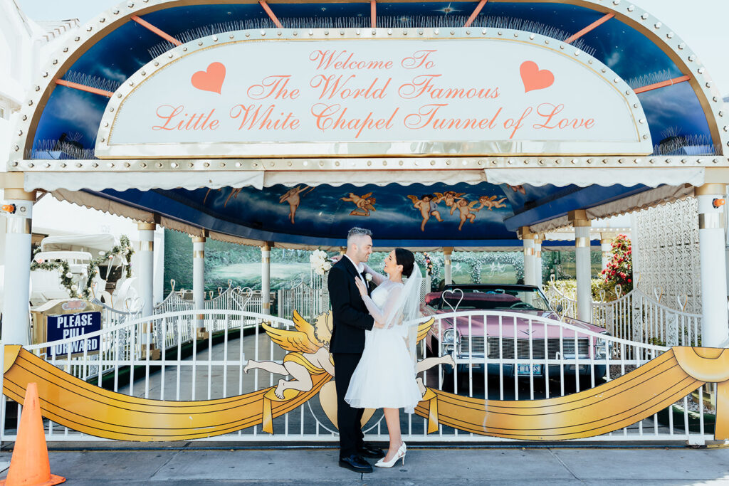 Wedding Couple at Little White Chapel in Las Vegas