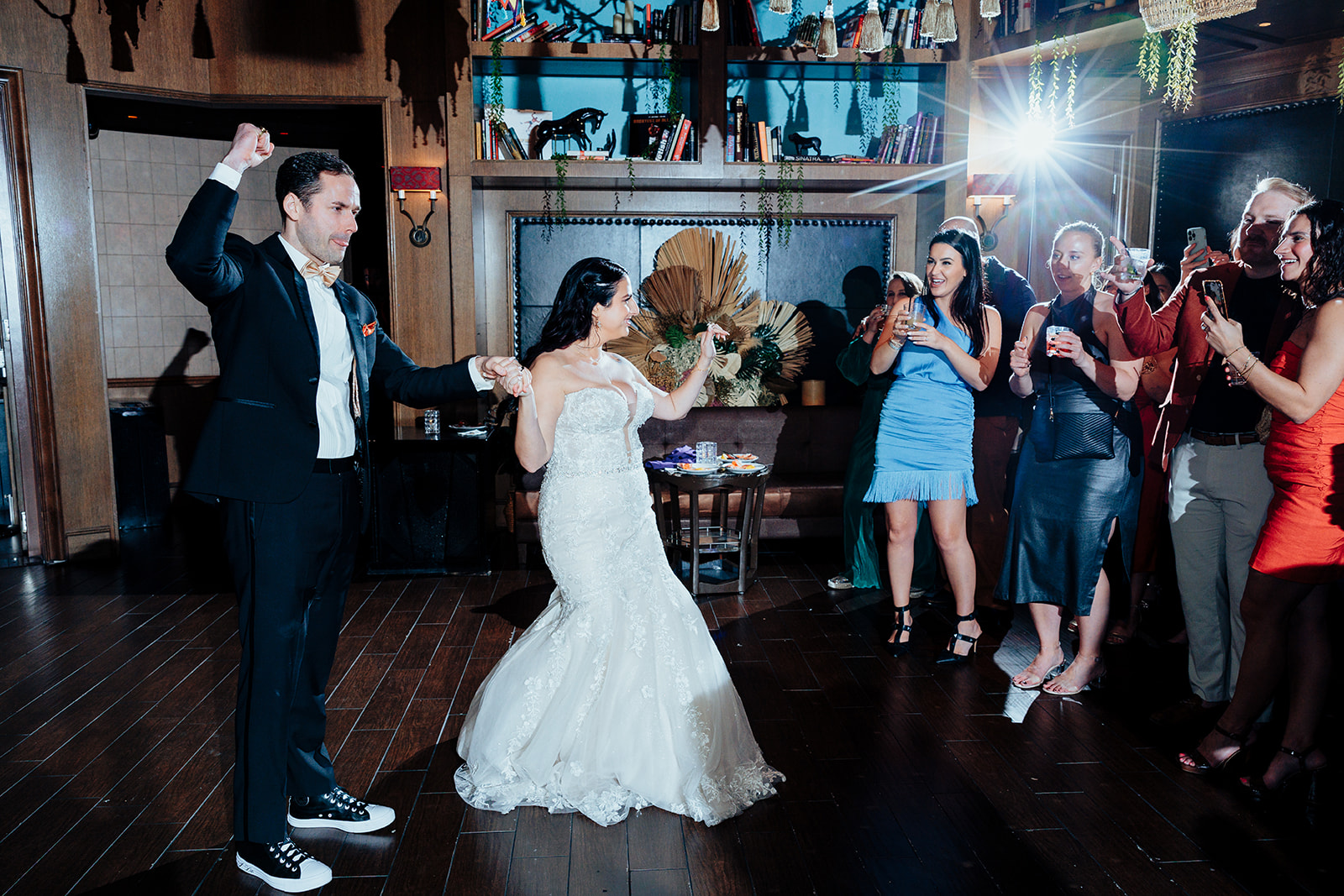 Newlyweds Dancing at Wedding Reception