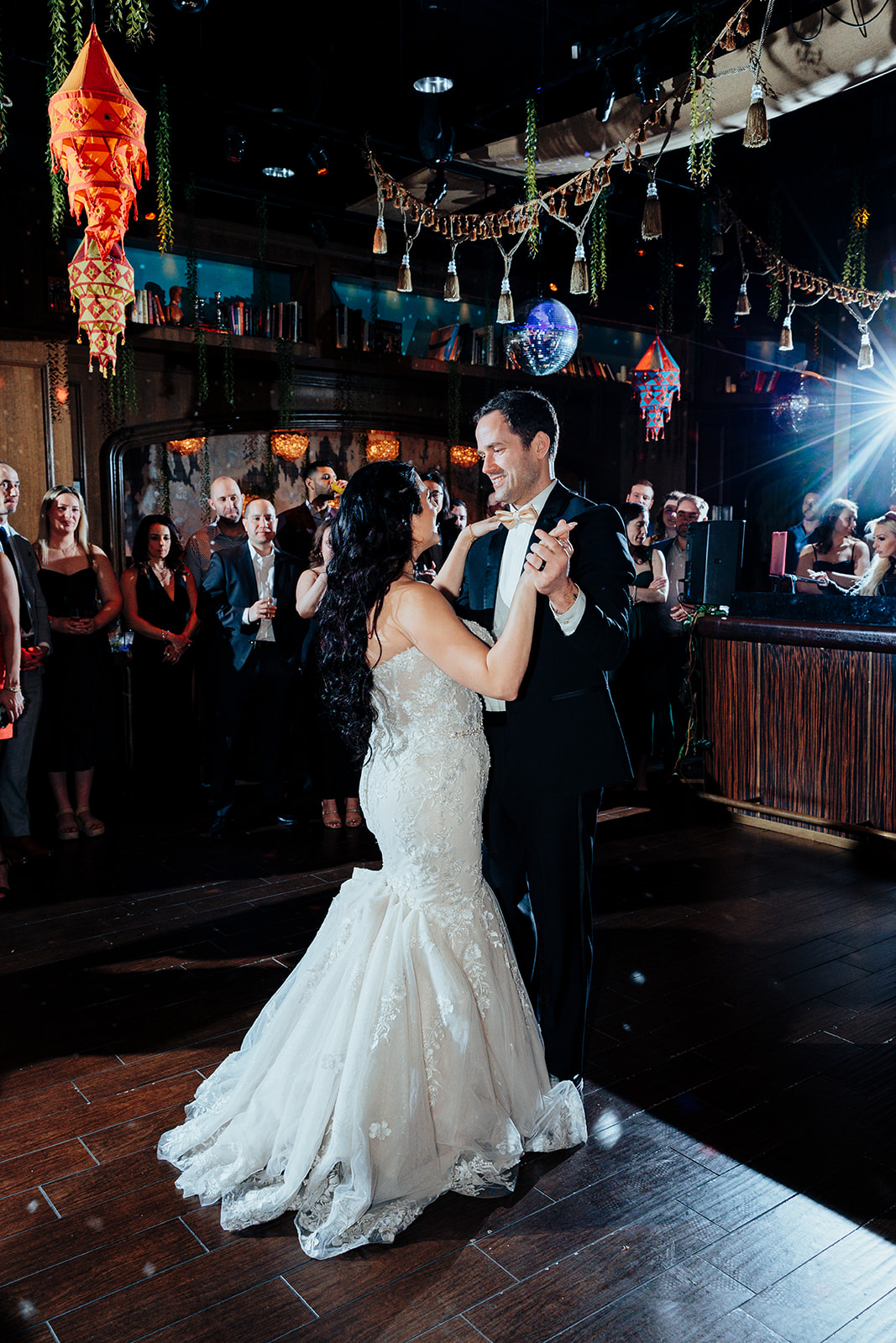 Romantic First Dance Moment at Wedding Reception