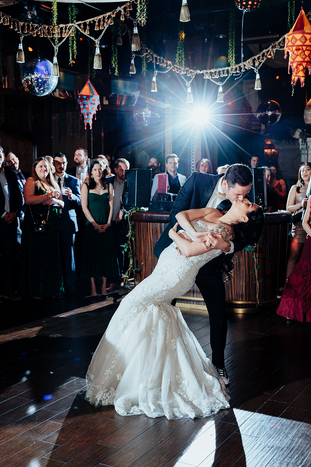 Romantic Wedding First Dance Dip