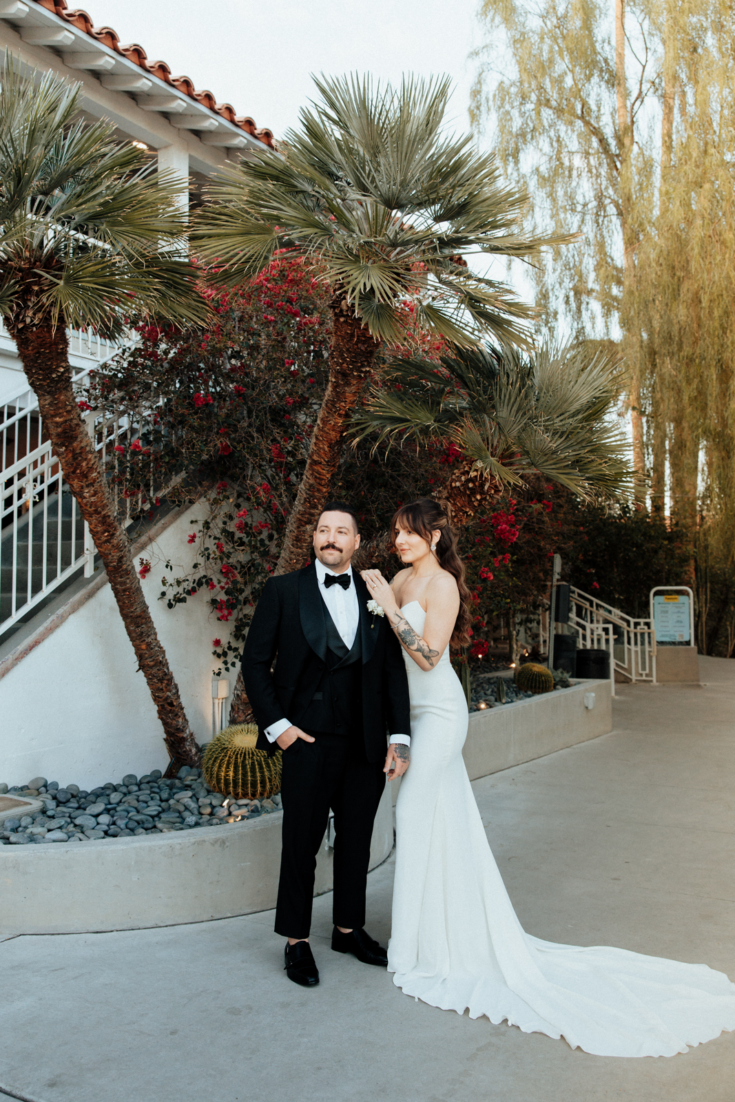 The couple finally sees each other under in a beautiful Las Vegas Landscape.