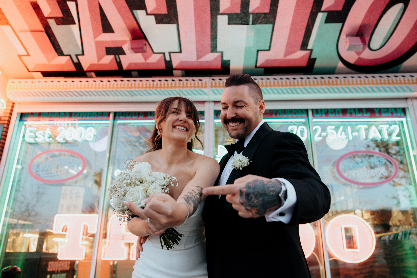 Outside of Sure Thing Chapel in Down Town Las Vegas. A look at the ring.