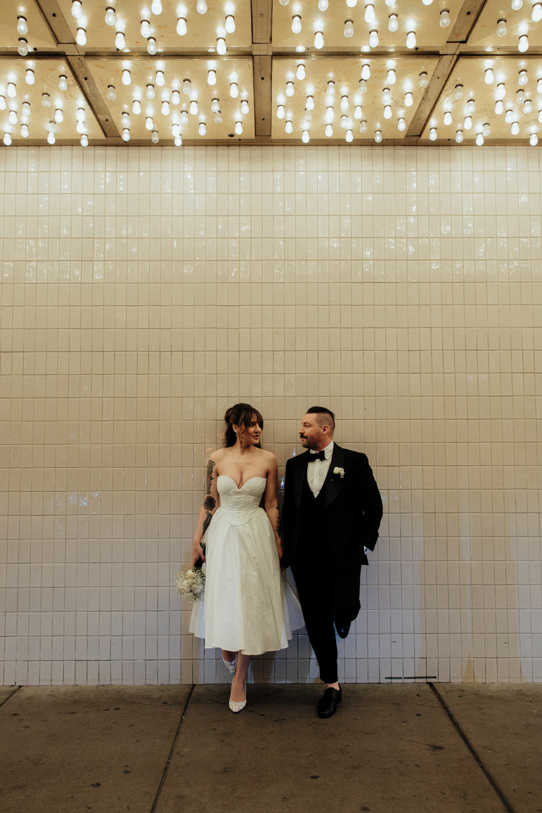A Wedding Couple photo at the Plaza Hotel in Las Vegas Nevada.