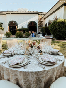 Outdoor reception and cocktail hour space at Desert inn Oasis