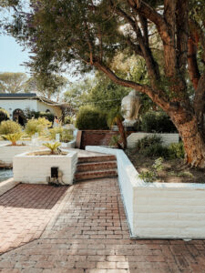 Outdoor landscaping at desert inn oasis