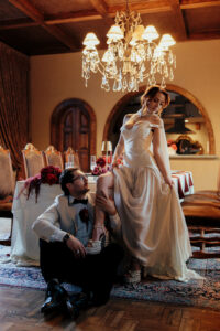 Editorial wedding reception photos at Las Vegas mansion