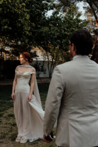 Wedding photos on the lawn at Desert Inn Oasis